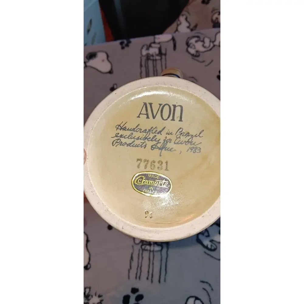 Vintage 1983 Avon Great American Football Ceramic Stein Cup